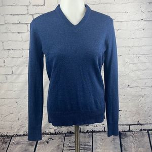 Banana Republic Men's Extra Fine Merino Sweater Long Sleeve Pullover Blue XS